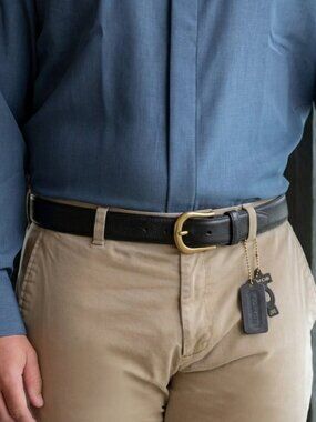 New, Vintage Coach Classic Pebble Grain Leather Belt